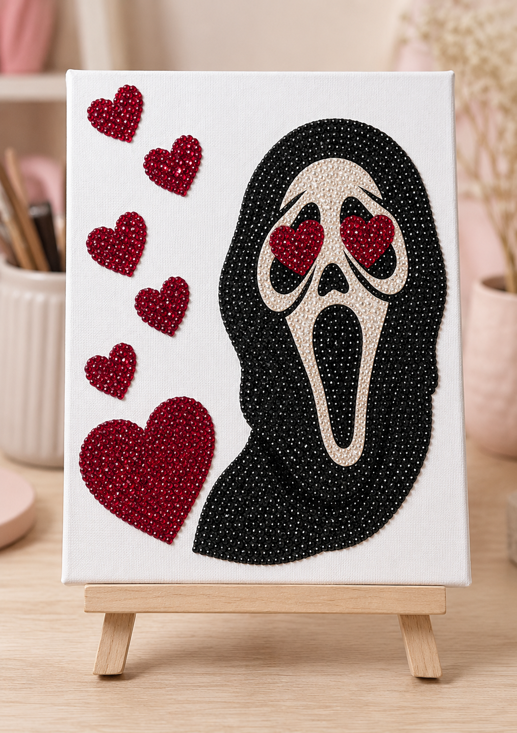 Mask In Love DIY Bedazzle Canvas Kit