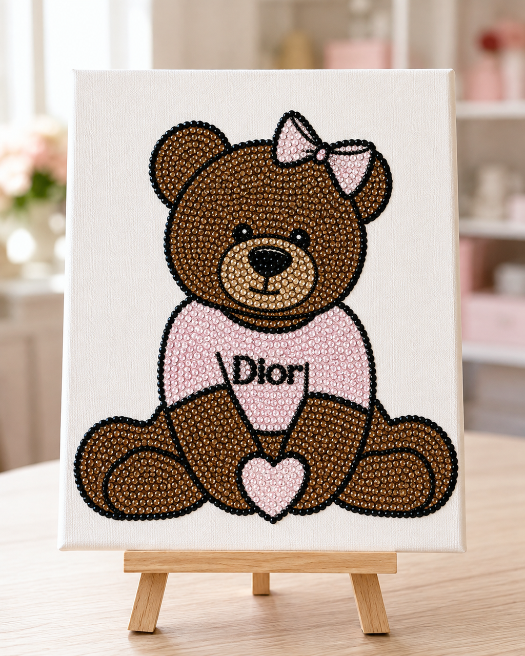 Teddy Bear DIY Bedazzle Canvas Kit