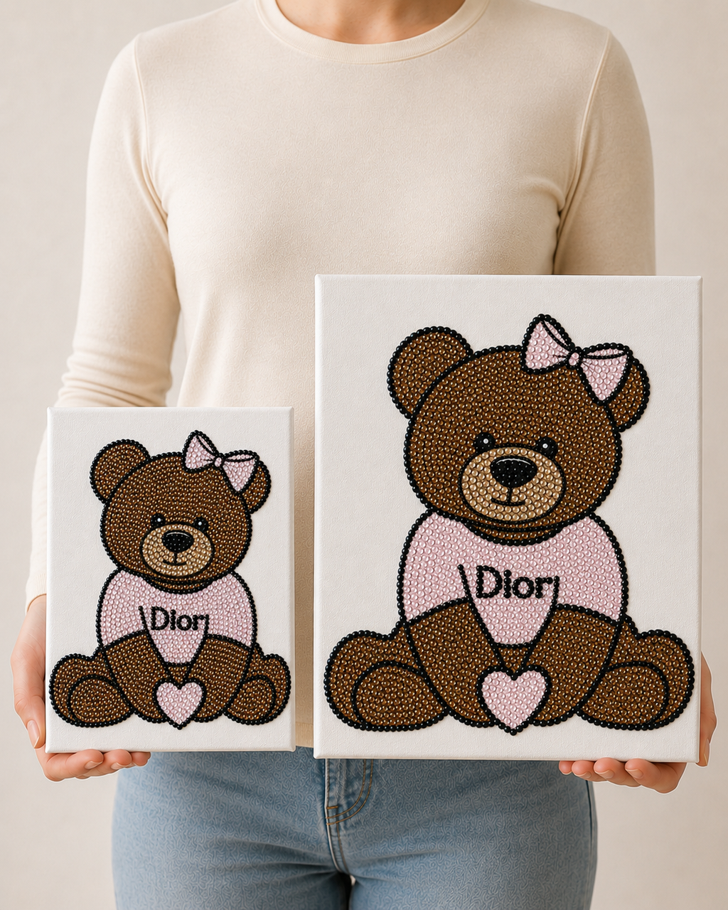 Teddy Bear DIY Bedazzle Canvas Kit