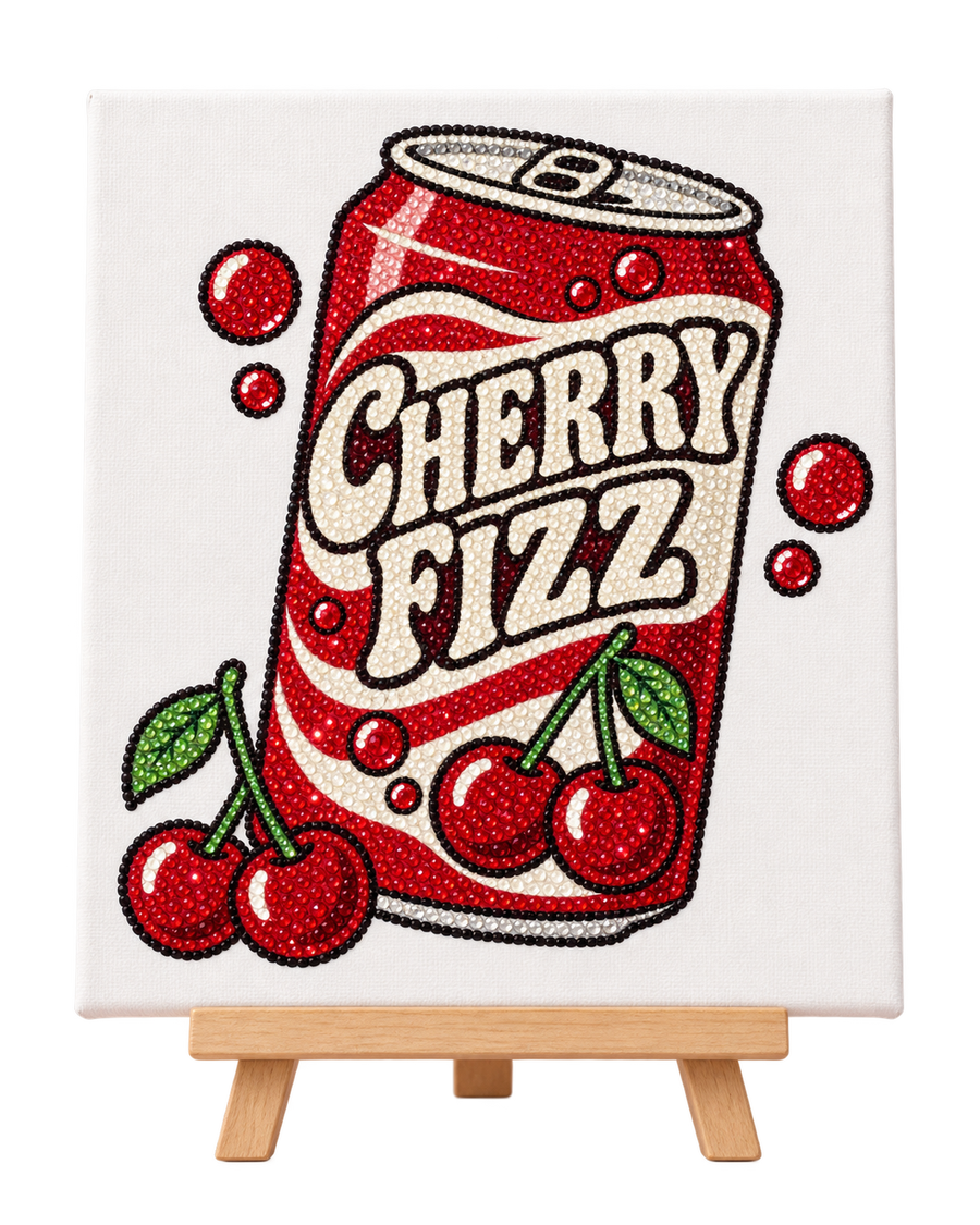 Cherry Fizz DIY Bedazzle Canvas Kit