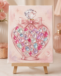Finished Love Potion heart perfume DIY gem sticker canvas kit